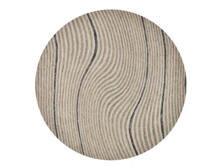 Elegant Design Beige Shade Handmade Wool Round Area Rug Sale