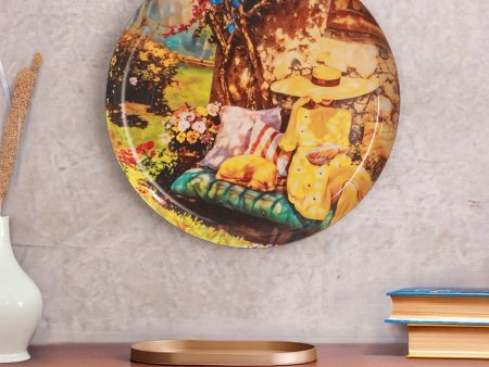 Elegant Design Multicolor Shade Sunshine Girl Wall Plate | 12 inches Supply