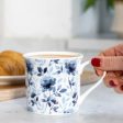 KitchenCraft Fluted Mug Blue Rose | 3 x 5 x 3 inches Cheap