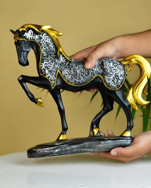 Graceful Resin Stallion Showpiece | 12 x 3 x 12 inches Online now