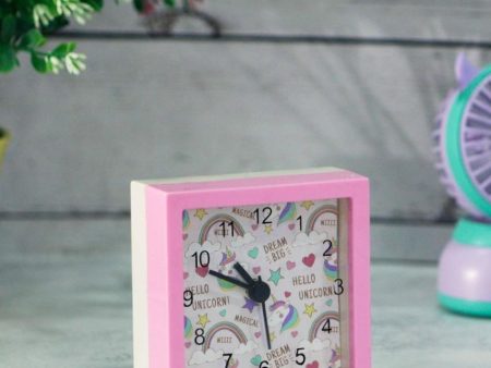 Square Pink Beep Alarm Table Clock | 4 x 2 inches Online Hot Sale