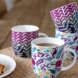 KitchenCraft Barrel Mug Set Exotic Floral | Set of 4 | 1.5 x 2.8 inches on Sale