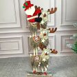 3-Tier Stacked Reindeer & Santa Table Decoration | 7 x 17 inches Supply