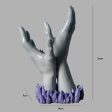 Elegant Crystal Grey Hand Statue Showpiece | 6 x 4 x 10 inches Hot on Sale