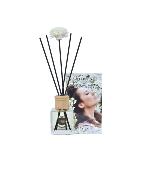 Elegant Aroma Mogra Reed Diffuser With Ten Sticks | 4 x 2 x 4 inches For Sale