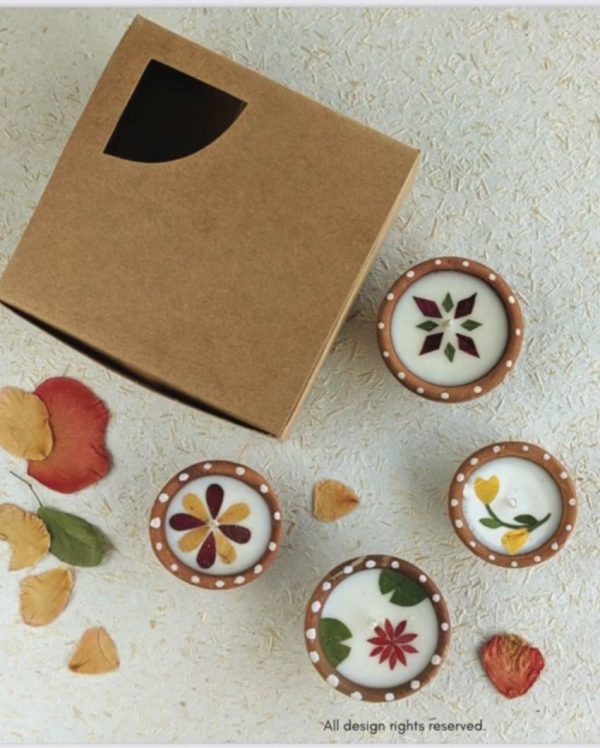 Festive Gift Box I Soy Wax Diya I Seed Plantable Patakha I Diwali Hamper I Pack of 8 Hot on Sale