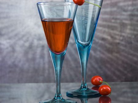 V-Line Cocktail Stem Glasses | Set of 2 | 3 x 8 inches | 200ml For Discount