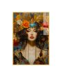 Beautiful Girl with Flower Canvas Wall Painting For Discount