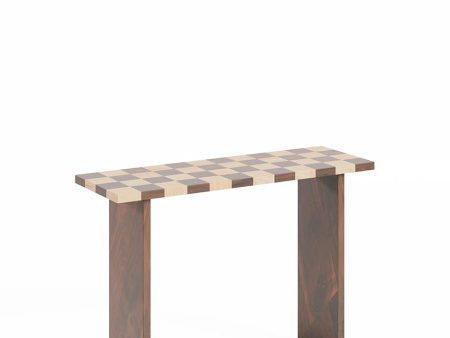 Charming Brown Chess Console Table | 43 x 14 x 30 inches Fashion