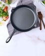 Large Cast Iron Frying Pan Non-GMO Flaxseed Oil | Safe For All Cooktops | 20 x 13 inches Online Sale