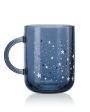 Blue Night Sky Glass Milk Mugs | 4 x 4 inches | 330ml For Cheap