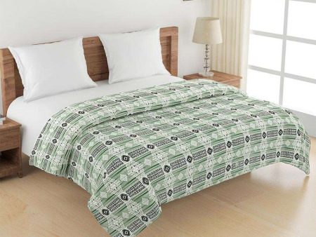 Veda Motif Cotton Double Bed Size Quilt | 100 x 90 inches Sale