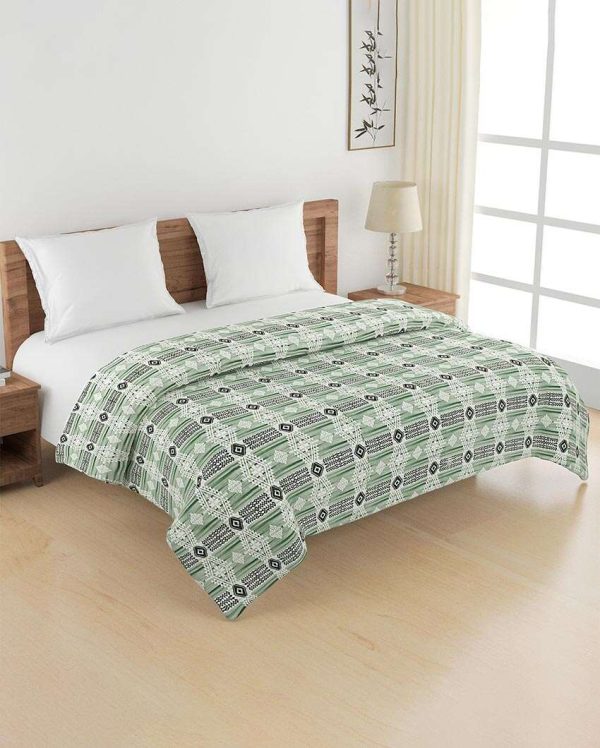 Veda Motif Cotton Double Bed Size Quilt | 100 x 90 inches Sale