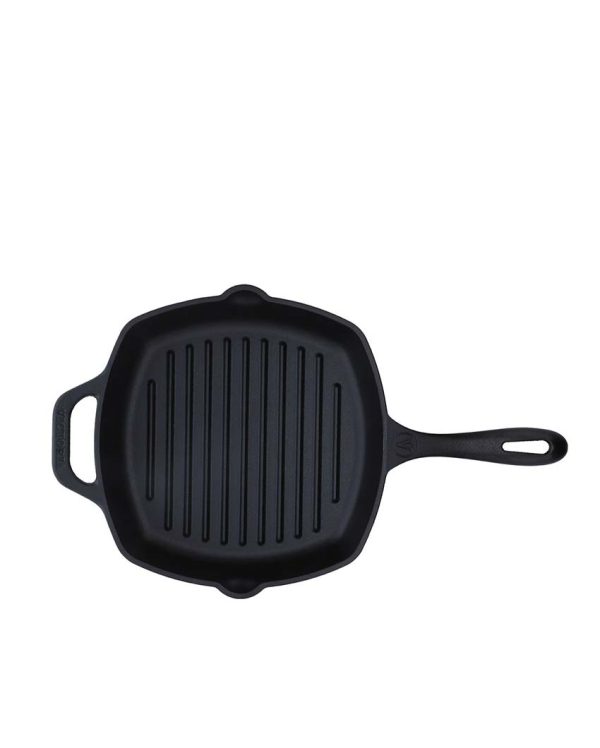 Square Cast Iron Grill Pan Non-GMO Flaxseed Oil | Safe For All Cooktops | 11 x 17 inches Sale