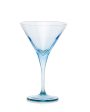 Blue V-Line Martini Stem Glasses | Set of 2 | 4 x 7 inches | 250ml on Sale