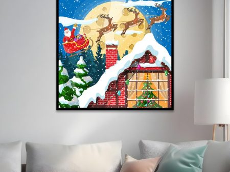 Breathtaking Christmas Snowy Landscapes Canvas Wall Painting Cheap