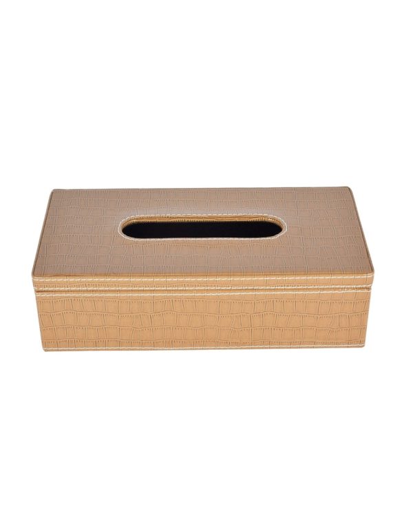 Stylish Rectangle Croc Pattern Faux Leather Tissue Box | 11 x 5 x 3 inches Sale