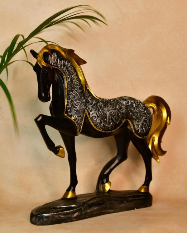 Graceful Resin Stallion Showpiece | 12 x 3 x 12 inches Online now