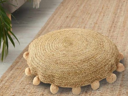 Round Braided Jute Floor Cushion | 24 inches For Cheap