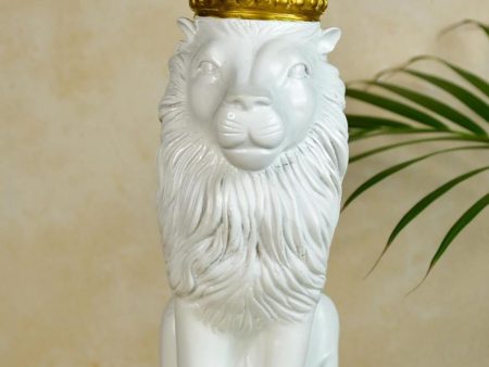 Stunning White Lion Showpiece | 7 x 5 x 11 inches Sale