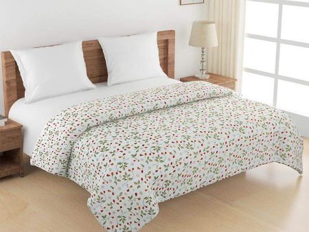 Modern Veda Floral Cotton Double Bed Size Quilt | 100 x 90 inches Sale