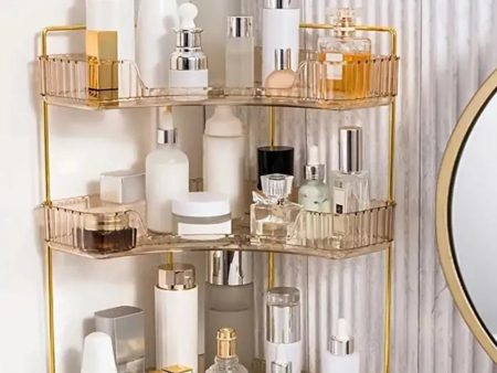 Amber Three Tier Corner Cosmetic Storage Rack For Cheap