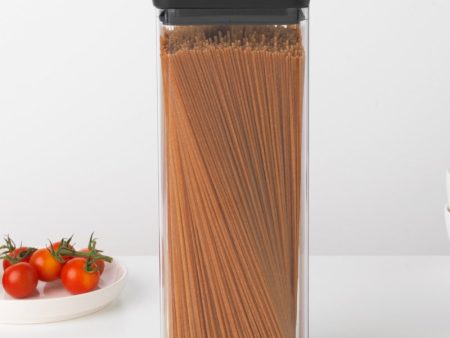 Brabantia Square Food Storage Plastic Canister | 4 x 11 inches | 2.5 Liter Online now