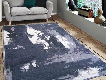 Blue Utopica Abstract  Anti-Slip Nylon Area Rug | 3 x 5 Ft on Sale