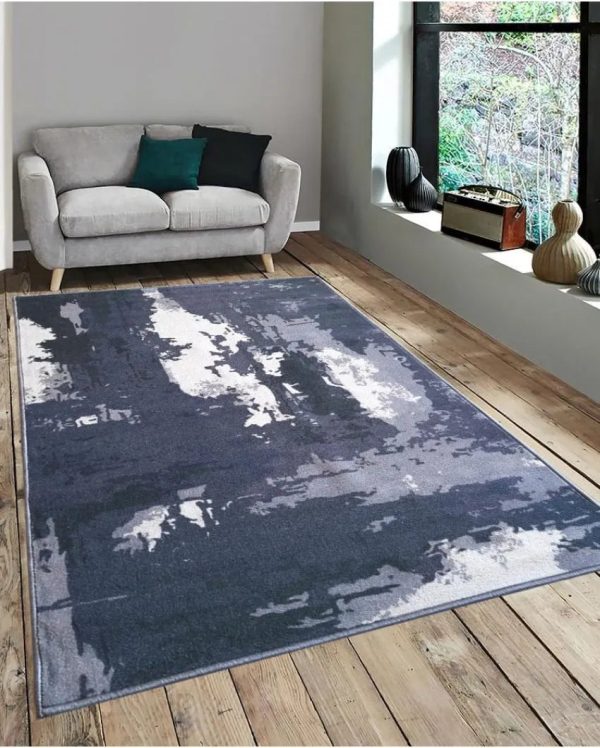 Blue Utopica Abstract  Anti-Slip Nylon Area Rug | 3 x 5 Ft on Sale