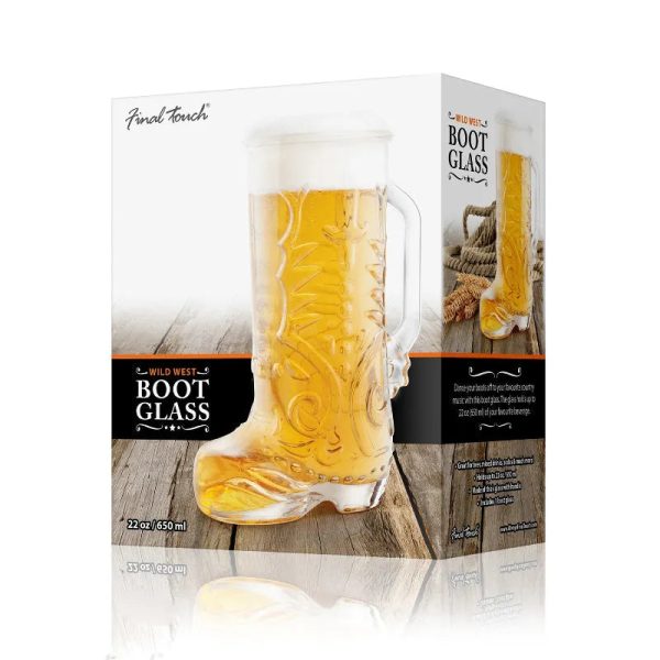 Final Touch Heavy Wild West Boot Glass | 650ml Online