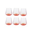 Bohemia Siesta Orange Whiskey Glass Clear Lead Free Crystal Glassware | Set of 6 | 4 x 4 inches | 400ml on Sale