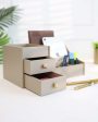 Wooden Makeup and Desk Organizer | 13 x 7 x 6 inches Online Hot Sale