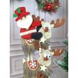 3-Tier Stacked Reindeer & Santa Table Decoration | 7 x 17 inches Supply