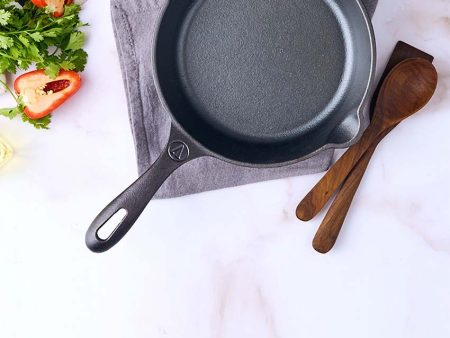 Small Cast Iron Skillet Pan Non-GMO Flaxseed Oil | Safe For All Cooktops | 13 x 8 inches Hot on Sale