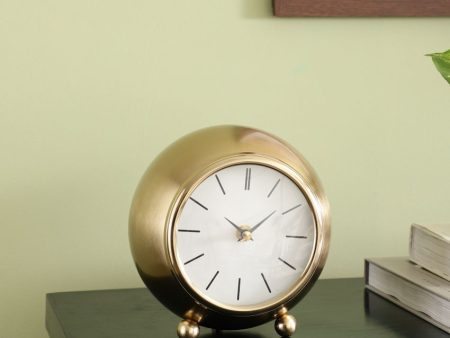 Seraphic Veil Gold Luxury Iron Desk Clock | 7 x 8 inches Online Hot Sale