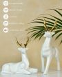 Glamorous Resin Diamond Deer Showpiece | 6 x 2 x 6 inches on Sale