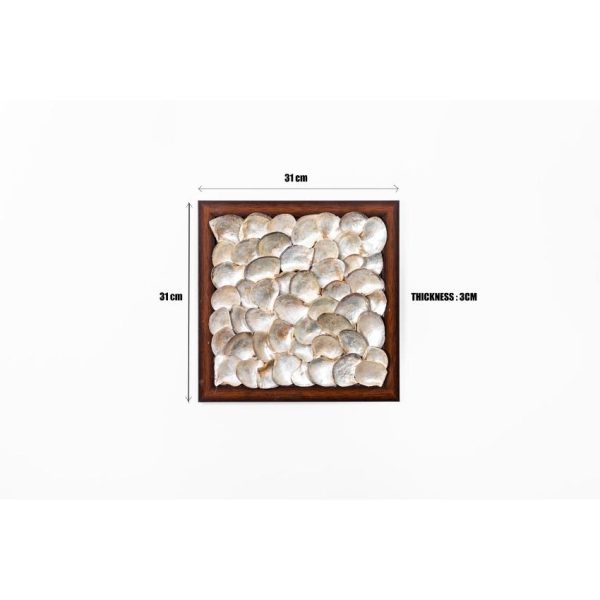 Timeless White MOP Shell Design Wall Art | 12 inches Supply