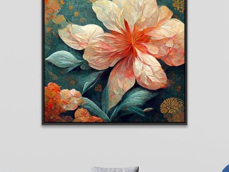 Contemporary Abstract 3d Flower Artwork Canvas Framed Wall Paintings Online now