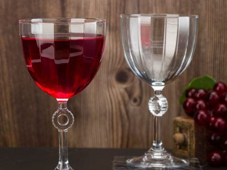 Amore Red Wine Stem Glasses | Set of 2 | 3 x 6 inches | 270ml Online Hot Sale