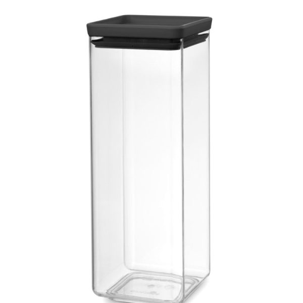 Brabantia Square Food Storage Plastic Canister | 4 x 11 inches | 2.5 Liter Online now