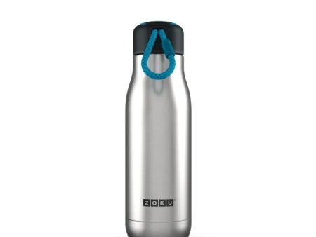 Zoku Stainless Steel Vaccum Insulated Water Bottle | Silver | 3 x 3 x 9 inches Online Sale