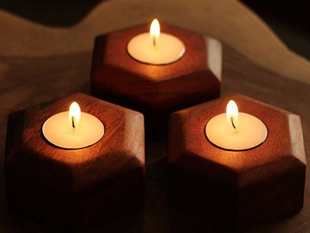 Elegant Candles With Holders | Set of 3 | 3 x 3 inches Online