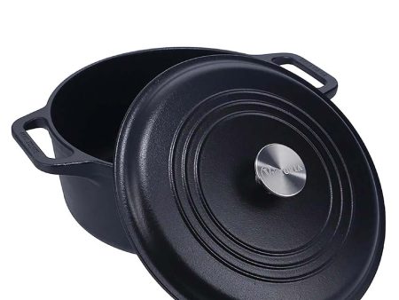 6-Quart Cast Iron Dutch Seasoned Oven Pan | Safe For All Cooktops | 11 x 13 x 7 inches For Discount