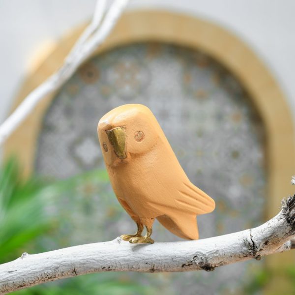 Majestic Wooden Owl Light-Up Showpiece | 3 x 2 x 4 inches Discount