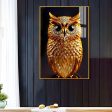 Beautiful Golden Owl Canvas Wall Painting Fashion