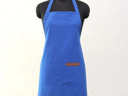 Sunny-Vale Blue Cotton Apron on Sale