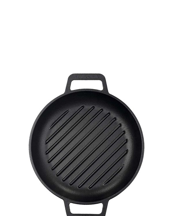 Grill Skillet Pan Double Handle | Safe For All Cooktops | 10 x 13 x 2 inches Discount