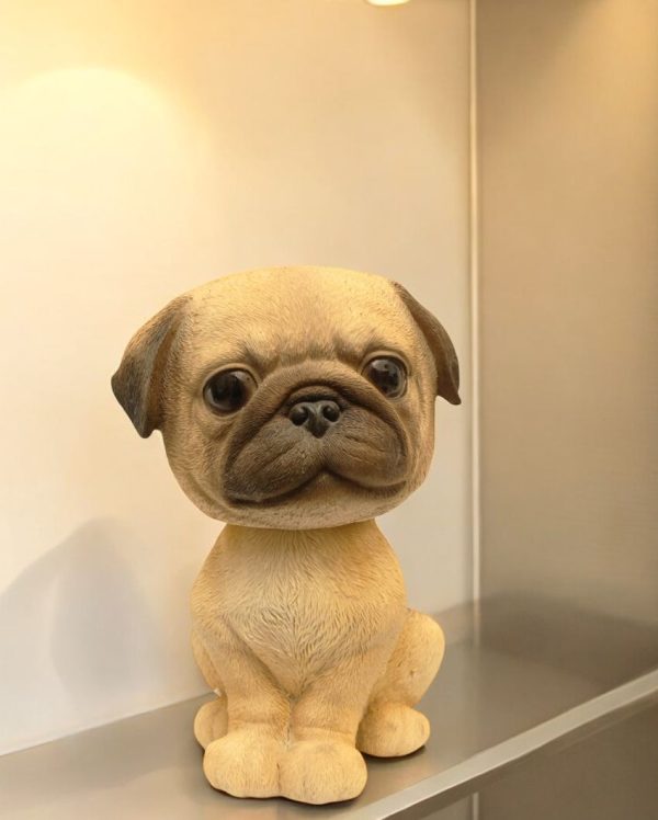 Bobble Head Pug Polyresin Figurine | 6 x 6 x 8 inches Online Hot Sale