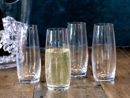 Mikasa Yuke Stemless Flute Wine & Champagne Glasses | Set of 4 | For Discount