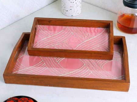 Rustic Refinement Artisan Wooden Trays | Set of 2 Online Hot Sale